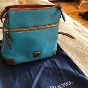 NWOT Dooney & Bourke teal pebble leather crossbody